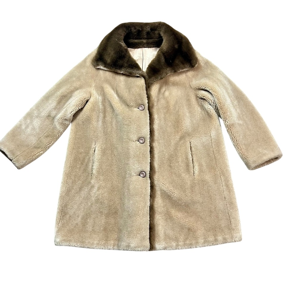 Sportowne New York Ultra Seal Coat Size‎ 14 Vintage Faux Fur Collar